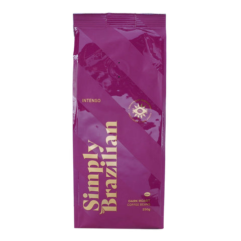 Simply Brazilian Dark Roast Intenso Coffee Beans, 250g