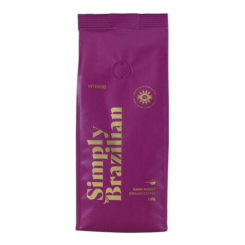 Simply Brazilian Dark Roast Intenso Ground Coffee, 250g