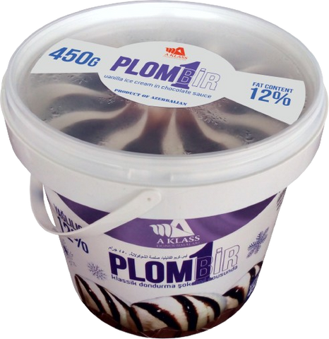 A Klass Busket - Plombir 12% vanilla- chocolate Ice cream 450g