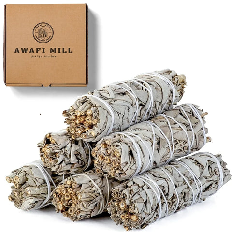 Awafi Mill White Sage Smudge Sticks | sacred sage Bundle - Pack of 3