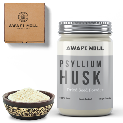 Awafi Mill Psyllium Husk Powder Ispaghula Bottle of 100g