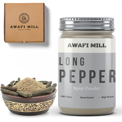 Awafi Mill Long Pepper Pippali Powder Bottle of 100g