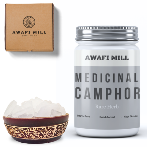 Awafi Mill Camphor Indian Pacha Karpooram Bottle of 50g