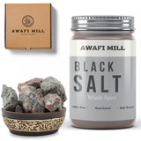 Awafi Mill Himalayan Black Salt Whole Kala Namak Bottle of 100g
