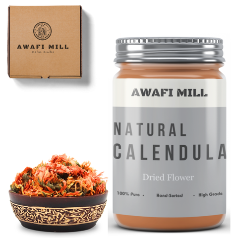 Awafi Mill Calendula Flower Dried Marigold Bottle of 100g