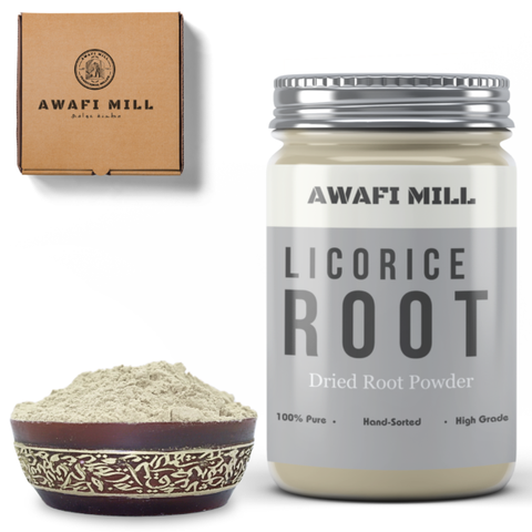 Awafi Mill Licorice Root Powder Glycyrrhiza Glabra Bottle of 100g