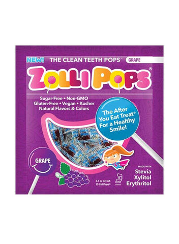 Zolli Pops Clean Teath Pops Grape 3.1Oz