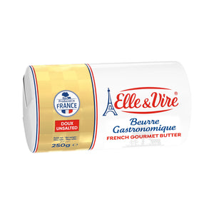 Elle and Vire Gourmet Roll Unsalted Butter 250g