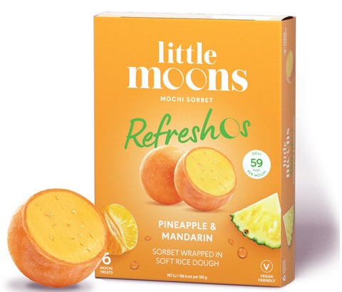 Little Moons Refreshos Pineapple & Mandarin 6 Mochi Sorbet 192g