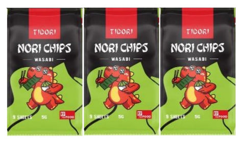 Tidori Nori Chips Wasabi Flavour 5g (Pack of 3)