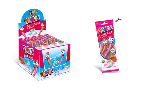 Toybox Licorice Sour Rope with Strawberry 20g
