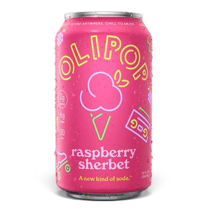 Olipop Prebiotic Raspberry Sherbet Soda Can 355ml