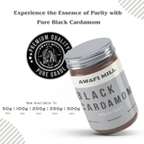 Awafi Mill Whole Black Cardamom Seeds Amomum subulatum Bottle of 100g