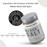 Awafi Mill Himalayan Black Salt Whole Kala Namak Bottle of 100g