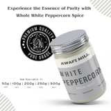 Awafi Mill White Pepper Corns Piper Nigrum Bottle of 100g