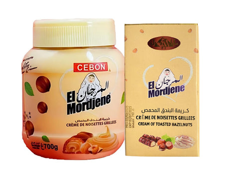 Cebon El mordjene Hazelnut cream Spread 700g l El mordjene Hazelnut cream Chocolate 230g - Perfect Nutty & Creamy Indulgence Gift Set