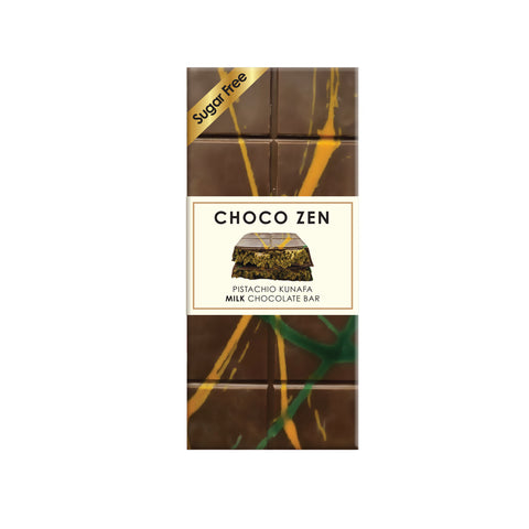 Choco Zen Sugar Free Pistachio Kunafa Dubai Chocolate Bar Milk 190g