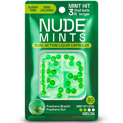 Nude Mints Dual Action Liquid (30) Capsules Melon 1.77g