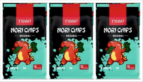 Tidori Nori Chips Original Taste 5g (Pack of 3)