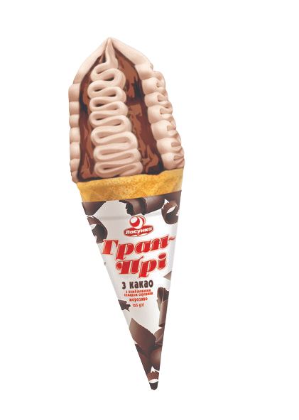 Chocolate ice cream cone