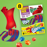 Betty Crocker Fruit Roll Ups, Fruit by the Foot, Gushers Fruit Flavored Snacks Variety Pack (8Pcs) 144g