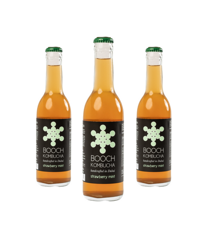 Booch Kombucha Strawberry Mint (Pack of 3) 300ml
