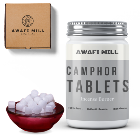 Awafi Mill Camphor | Indian Pacha Karpooram - Bottle of 100g