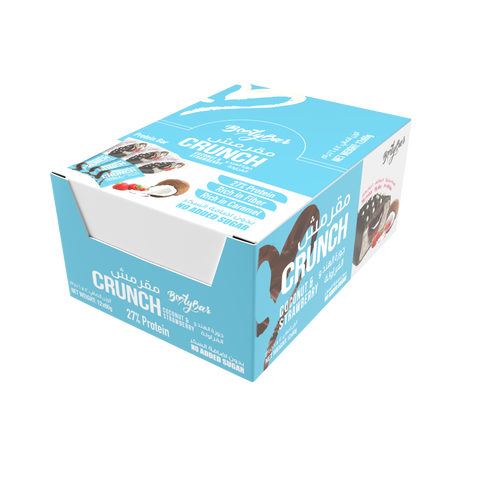 Bootybar Crunch Protein Bar Coconut & Strawberry flavor (60g) Pack of 12