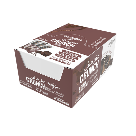 Bootybar Crunch Protein Bar Double Chocolate flavor (60g) Pack of 12
