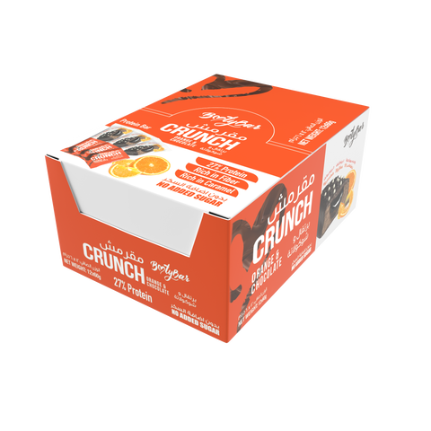 Bootybar Crunch Protein Bar Orange & Chocolate flavor (60g) Pack of 12