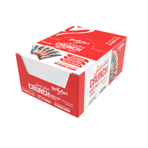 Bootybar Crunch Protein Bar (60g) variety Pack of 12