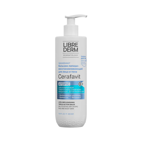 Librederm Cerafavit Face And Body Balm, Triple Action With Ceramides And Prebiotic 400ml