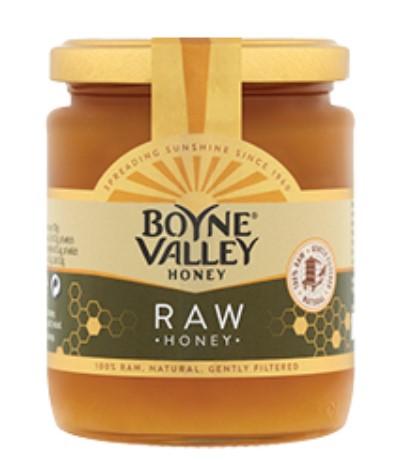 Boyne Valley Irish Raw Honey Glass Jar 341g