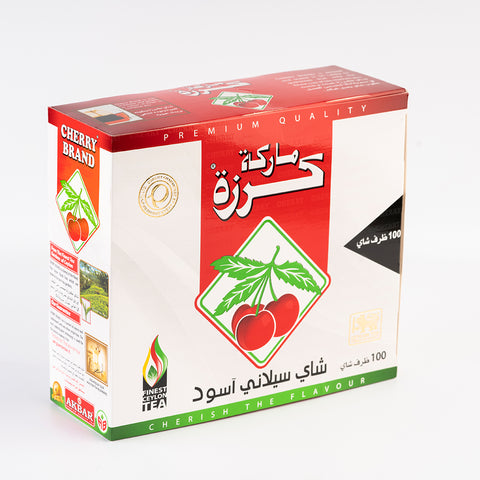 Cherry شاي كرزة Ceylon Black Tea Zero Sugar 100 Tea Bags 200g