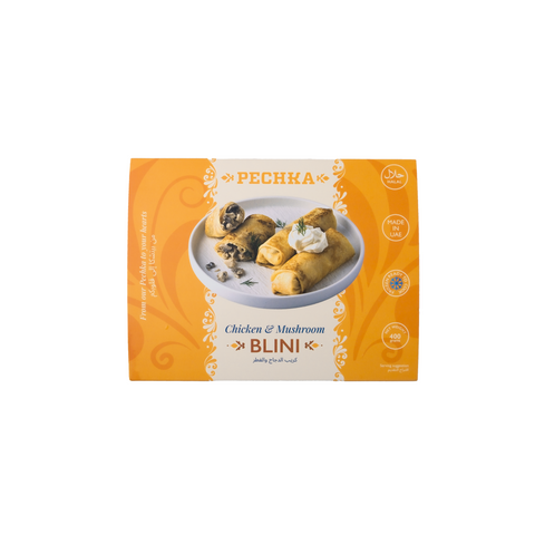 Pechka Frozen Blini Chicken & Mushroom 400g