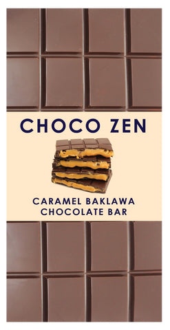 Choco Zen Caramel Baklawa Chocolate Bar 120g