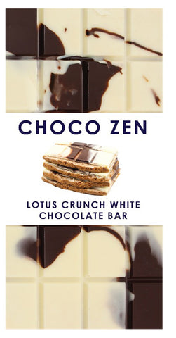 Choco Zen Lotus Crunch White Chocolate Bar 120g