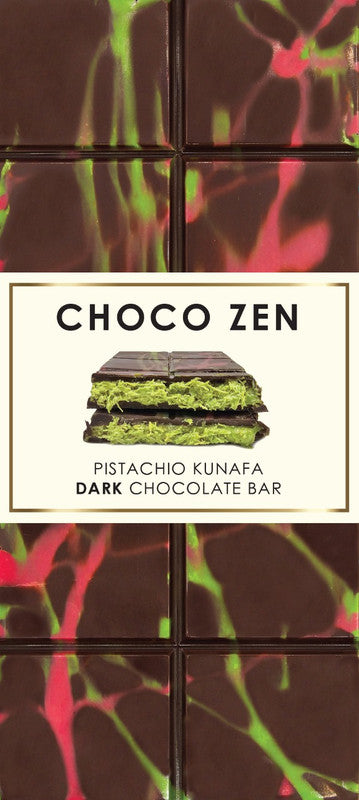 Buy Choco Zen Pistachio Kunafa Dark Dubai Chocolate Bar
