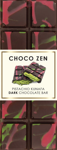 Choco Zen Pistachio Kunafa Dark Dubai Chocolate Bar 65g
