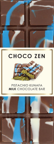 Choco Zen Pistachio Kunafa Milk Dubai Chocolate Bar 65g