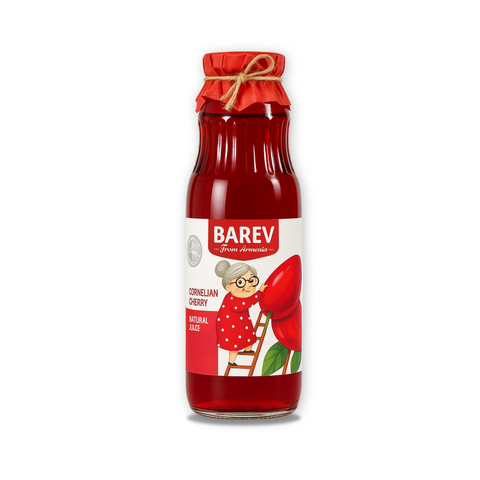 Barev Cornelian Cherry Compote 100% Natural Fruit Beverage 1L