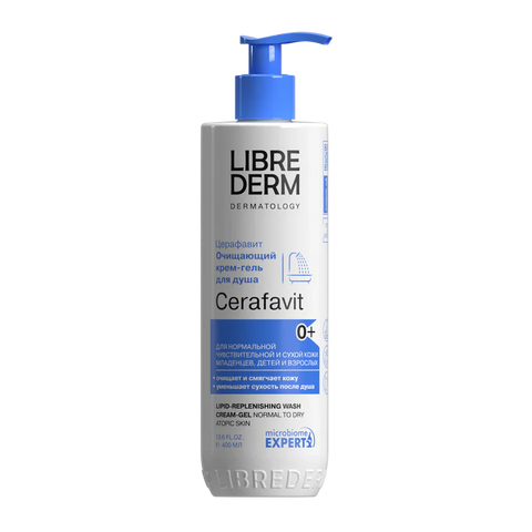 Librederm Cerafavit Lipid-Replenishing Cream-Gel With Ceramides And Prebiotic For Kids And Adults 400ml