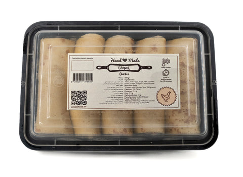 Simple Food Hand Made Frozen Crepes with chicken 500g