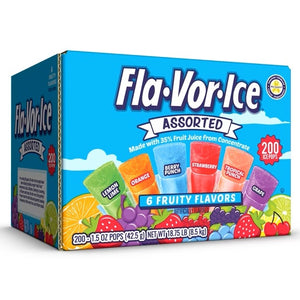 Fla-Vor-Ice Assorted Fruit Flavors Ice Pops – 200 Pack