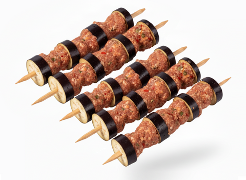 5 Skewers Lamb Kabab With Eggplant 500g