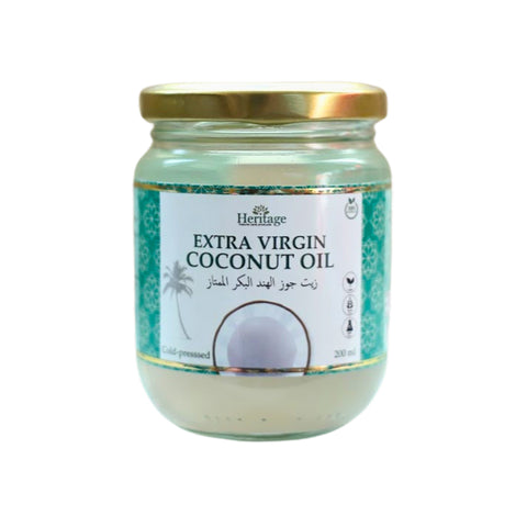 Heritage Organic, Vegan, Gluten Free - Extra Virgin Coconut Oil 200ml