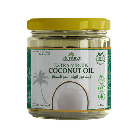 Heritage Organic, Vegan, Gluten Free - Extra Virgin Coconut Oil 500ml