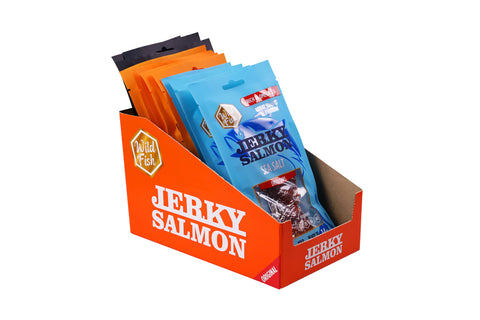 Wild Fish Pink Salmon Dried Chips Sea Salt, Slice Sweet Chili, Straws Teriyaki 30g Each 3 Assorted Flavor (Pack of 15)