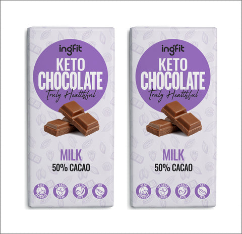 Ingfit Premium Sugar Free Milk Chocolate 100g Pack of 2