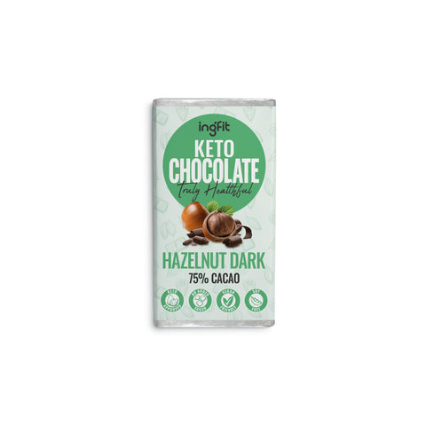 Ingfit Premium Sugar Free Dark Chocolate with Hazelnut 27g